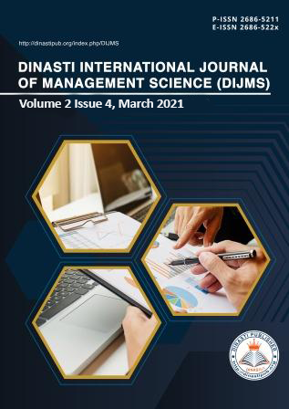 					View Vol. 2 No. 4 (2021): Dinasti International Journal of Management Science (March 2021)
				