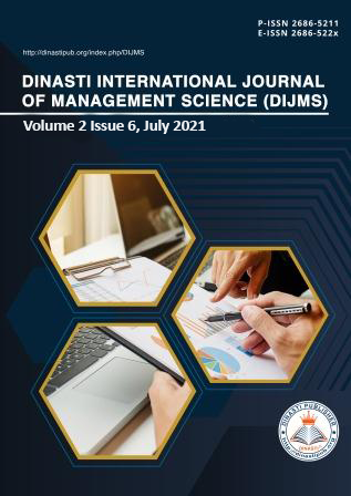 					View Vol. 2 No. 6 (2021): Dinasti International Journal of Management Science (July - August 2021)
				